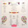 Mexican Embroidery Floral Heart Tri-fold Quinceañera XV Invitations