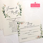 Elegant Script + Delicate Branches Wedding Invitations