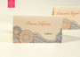 Two-tone Paisley Henna Tent Place Cards