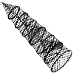 Economy Hoop Net - Little Sister  #9 twine, 1 1/2" Mesh W/ 6 -  2 1/2' steel hoops treated