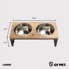 GF Pet Wood & Metal Pet Feeder for Dogs LG