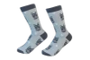 Silver Tabby Cat Fun Novelty Crew Dog Socks