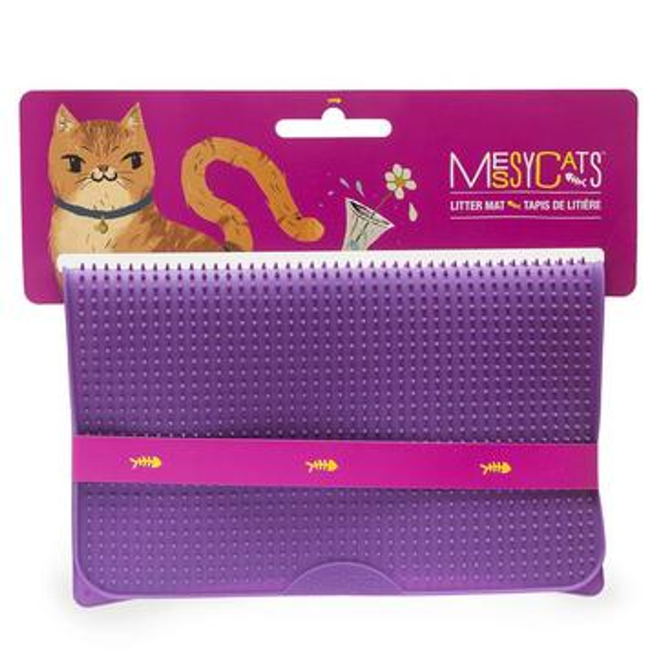 Messy Mutts Cat Litter Mat Purple - WOODIN' YOU