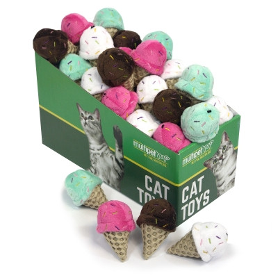 MultiPet Ice Cream Cat Toy Assorted Colors WOODIN' YOU