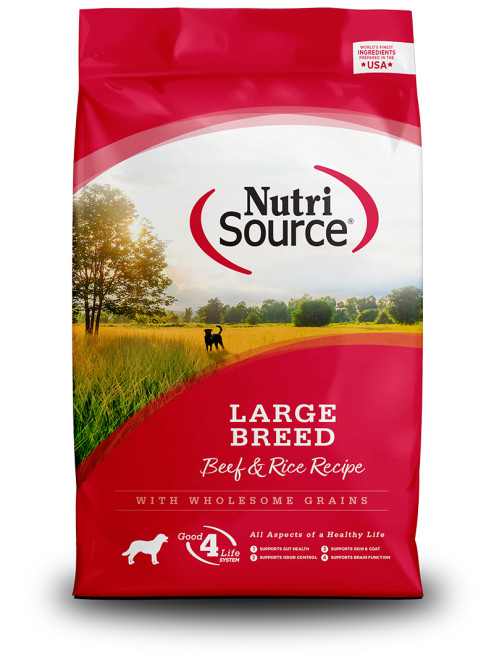NutriSource Beef & Rice Large Breed Formula 26lb