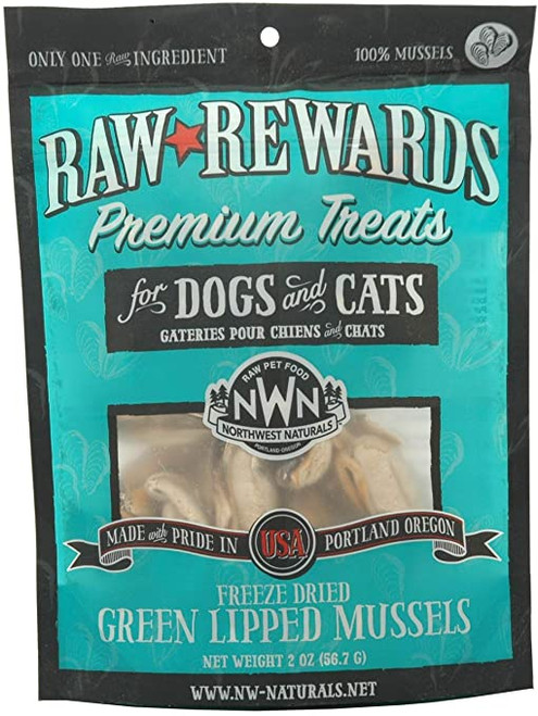 Northwest Naturals Raw Rewards Freeze Dried Green Lipped Mussels 2oz