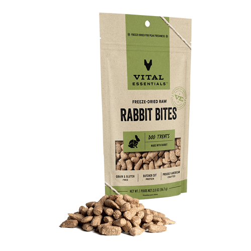 Vital Essentials Freeze Dried Rabbit Bites 2oz