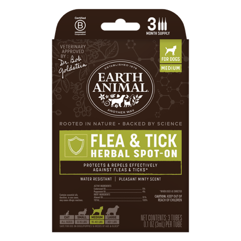 Earth Animal Herbal Flea & Tick Spot-On for Dogs