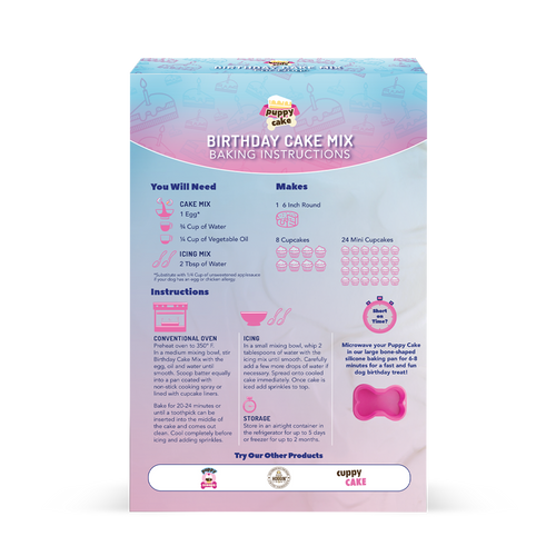 Puppy Cake Birthday Cake Mix with Pupfetti Sprinkles 9oz Puppy Cake Birthday Cake Mix with Pupfetti Sprinkles 9oz