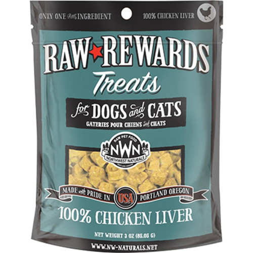 Northwest Naturals Raw Rewards Freeze Dried Chicken Liver Treats 3oz