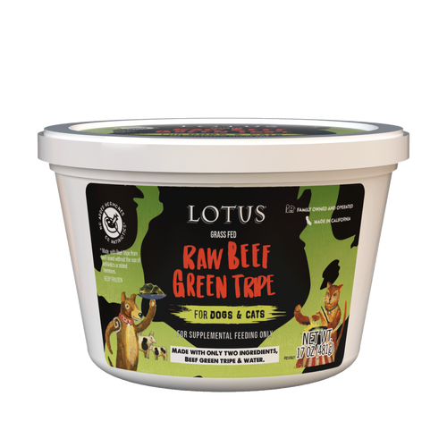 Lotus Raw Topper Beef Green Tripe Recipe