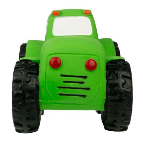 Territory Green Tractor Latex Squeaker Toy Territory Green Tractor Latex Squeaker Toy