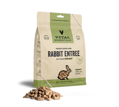 Vital Essentials Freeze Dried Raw Mini Nibs Rabbit Entree 8oz