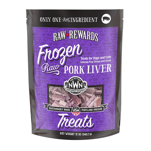 Northwest Naturals Raw Rewards Frozen Pork Liver 12oz