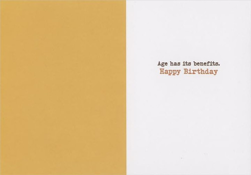 Avanti Press Gray Cat with Sweeping Hair, Handlebar Mustache, and Drink Birthday Card