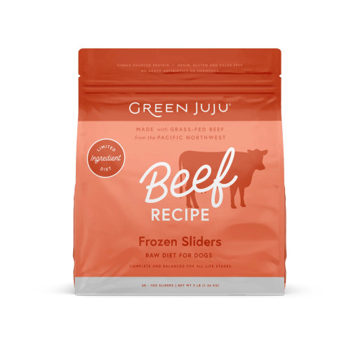 Green Juju Frozen Raw Limited Ingredient Beef Sliders 3lb