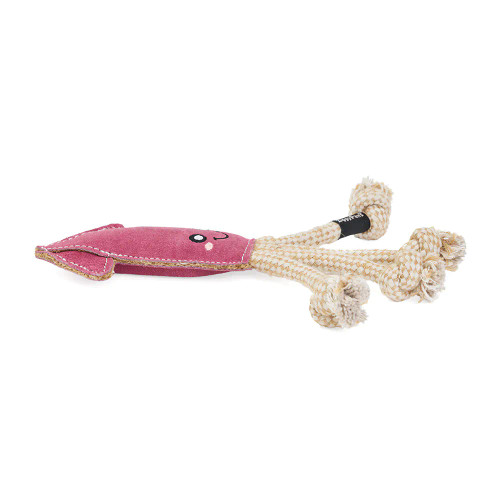 Zippy Paws ecoZippy Suede and Rope Buddies Squid Zippy Paws ecoZippy Suede and Rope Buddies Squid