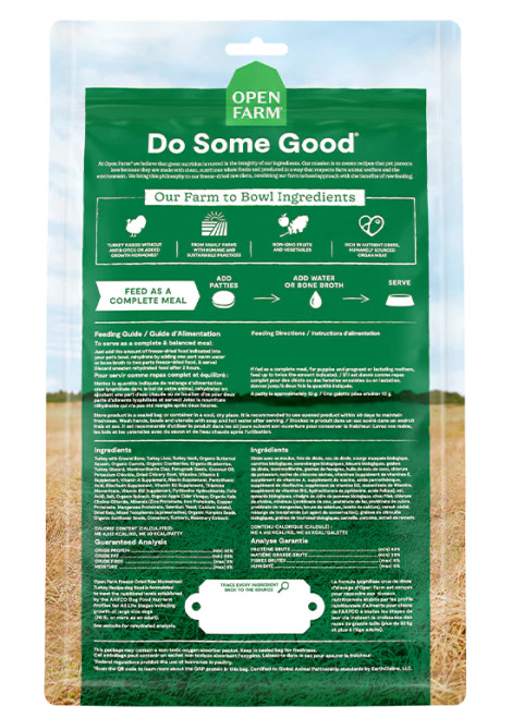 Open Farm Freeze Dried Raw Patties Homestead Turkey Recipe Open Farm Freeze Dried Raw Patties Homestead Turkey Recipe