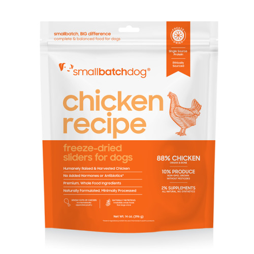 Small Batch Freeze Dried Raw Sliders Chicken Recipe 14oz