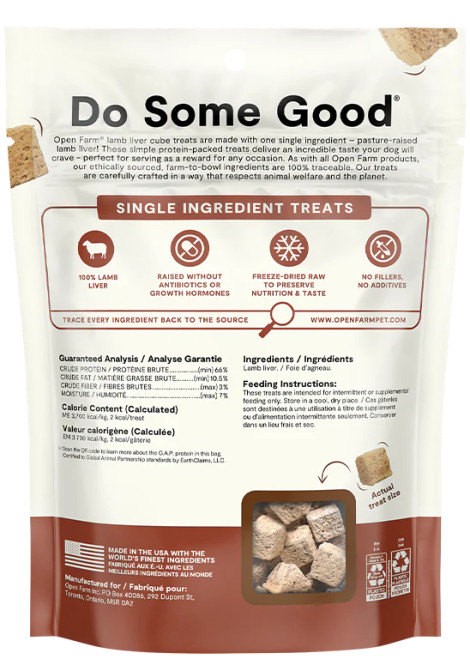 Open Farm Freeze Dried Raw Single Ingredient Lamb Liver Cubes 3oz Open Farm Freeze Dried Raw Single Ingredient Lamb Liver Cubes 3oz