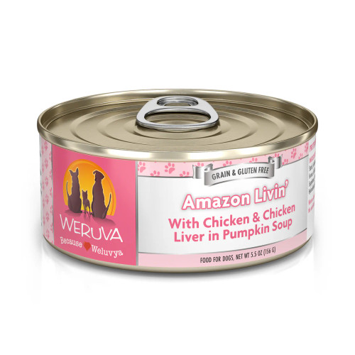 Weruva Amazon Livin' with Chicken & Chicken Liver in Pumpkin Soup 5.5oz