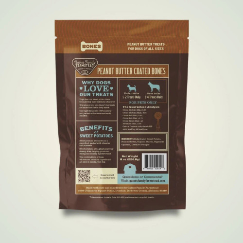 Gaines Family Farmstead Peanut Butter Coated Sweet Potato Bones