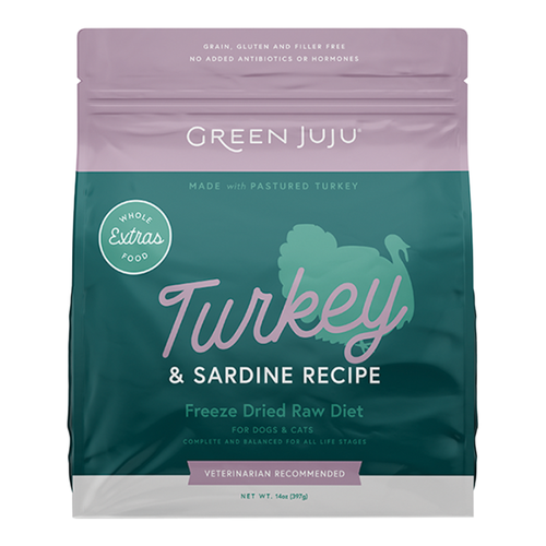 Green Juju Freeze Dried Turkey & Sardine Recipe 14oz