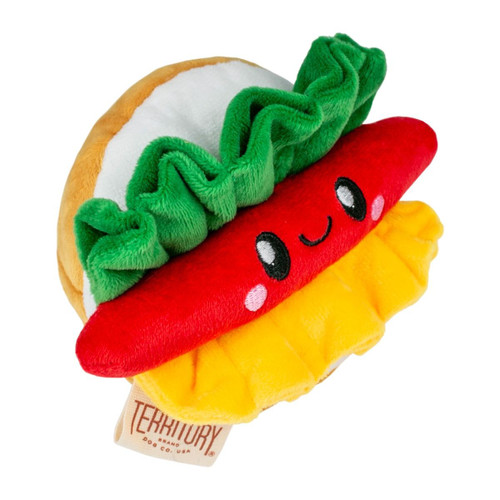 Territory Hot Dog Hide-and-Treat Dog Toy