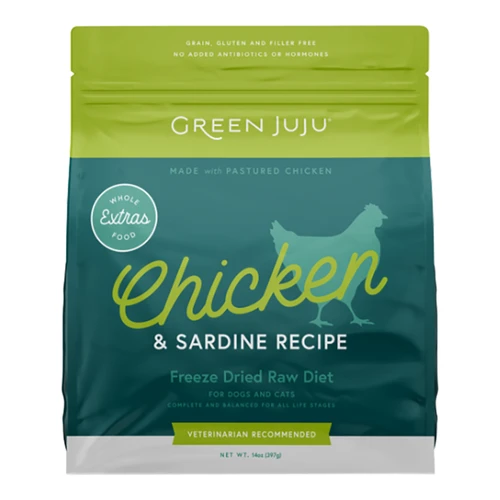 Green Juju Freeze Dried Chicken & Sardine Recipe 14oz