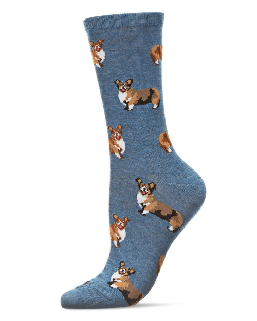 Corgis Bamboo Women's Crew Socks