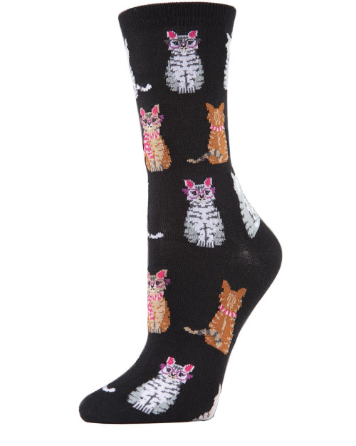 Studious Cats Bamboo Blend Crew Socks
