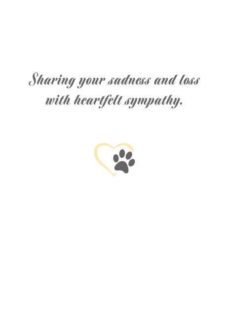 Dog Sympathy Card - When Your Arms Can No Longer Hold