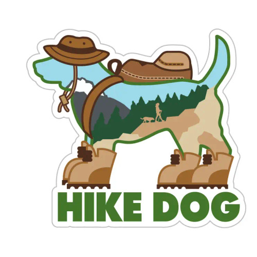 3" Sticker - Hike Dog