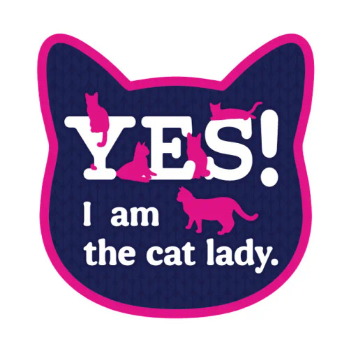 3" Sticker - Yes! I Am the Cat Lady