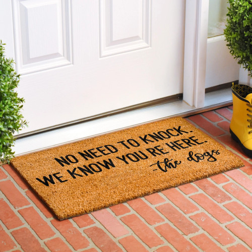 No Need To Knock Dog Doormat
