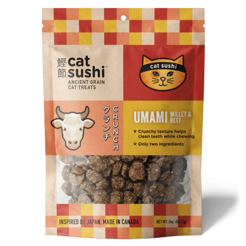 Presidio Cat Sushi Crunchy Beef Millet Treats 2oz