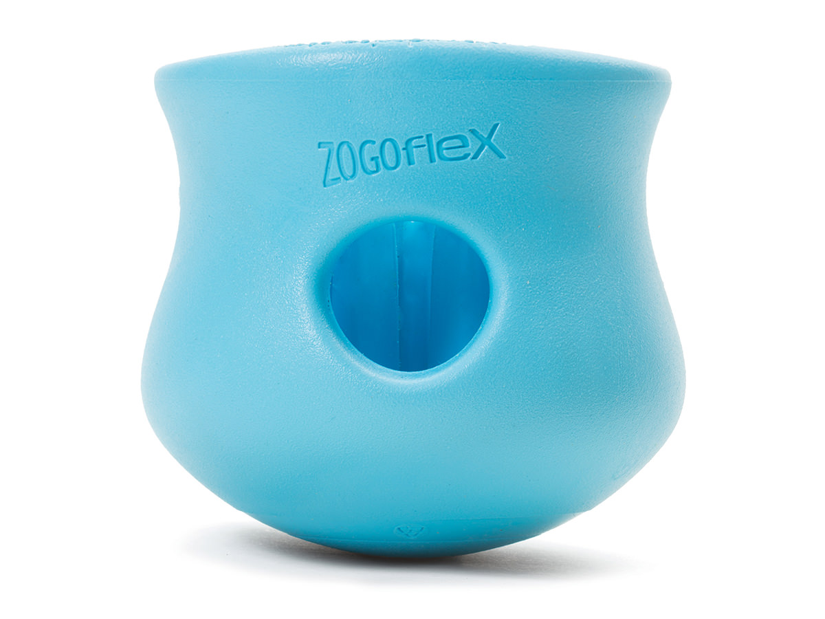 West Paw Qwizl Zogoflex Treat Dog Toy / Blue / Large