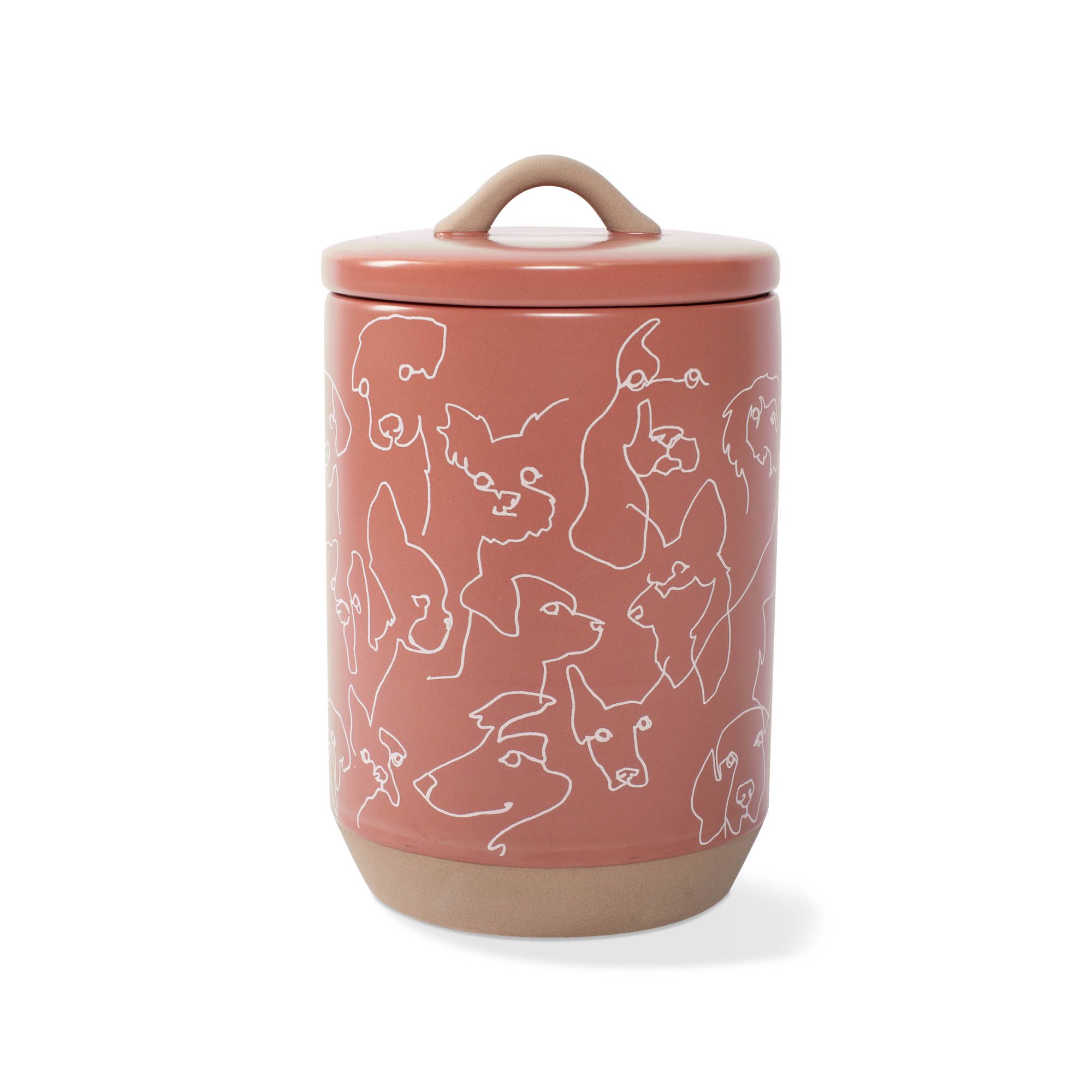 Pet Shop by Fringe Studio Stoneware Treat Jar Dog Outlines WOODIN' YOU