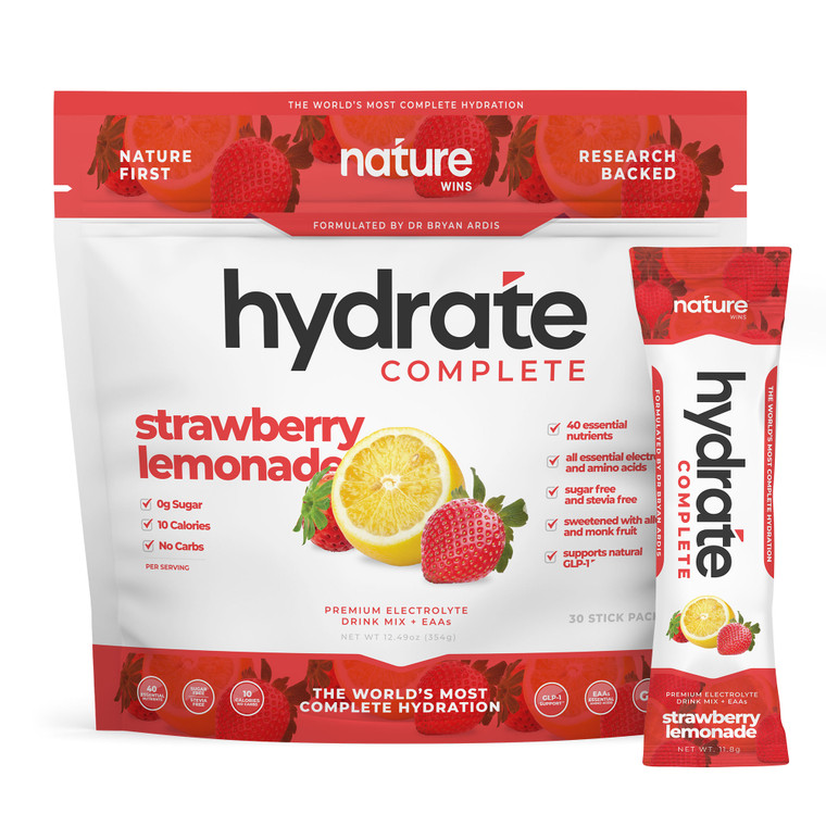 Nature Wins Hydrate Complete (Strawberry Lemonade) (30 Servings)
