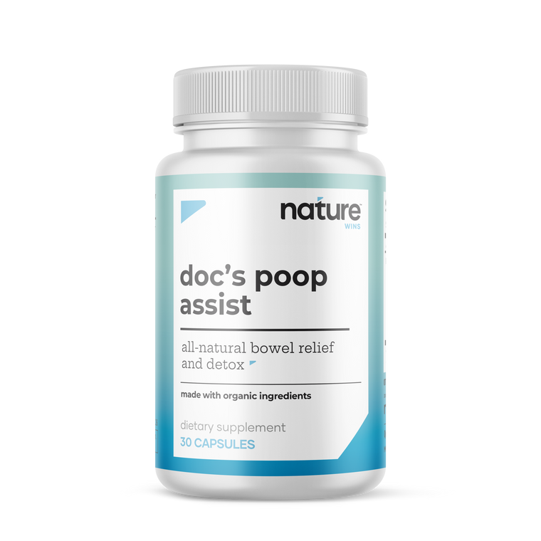 Nature Wins Poop Assist – All natural bowel relief and detox with 10 powerful, plant-based ingredients. Made with organic ingredients.