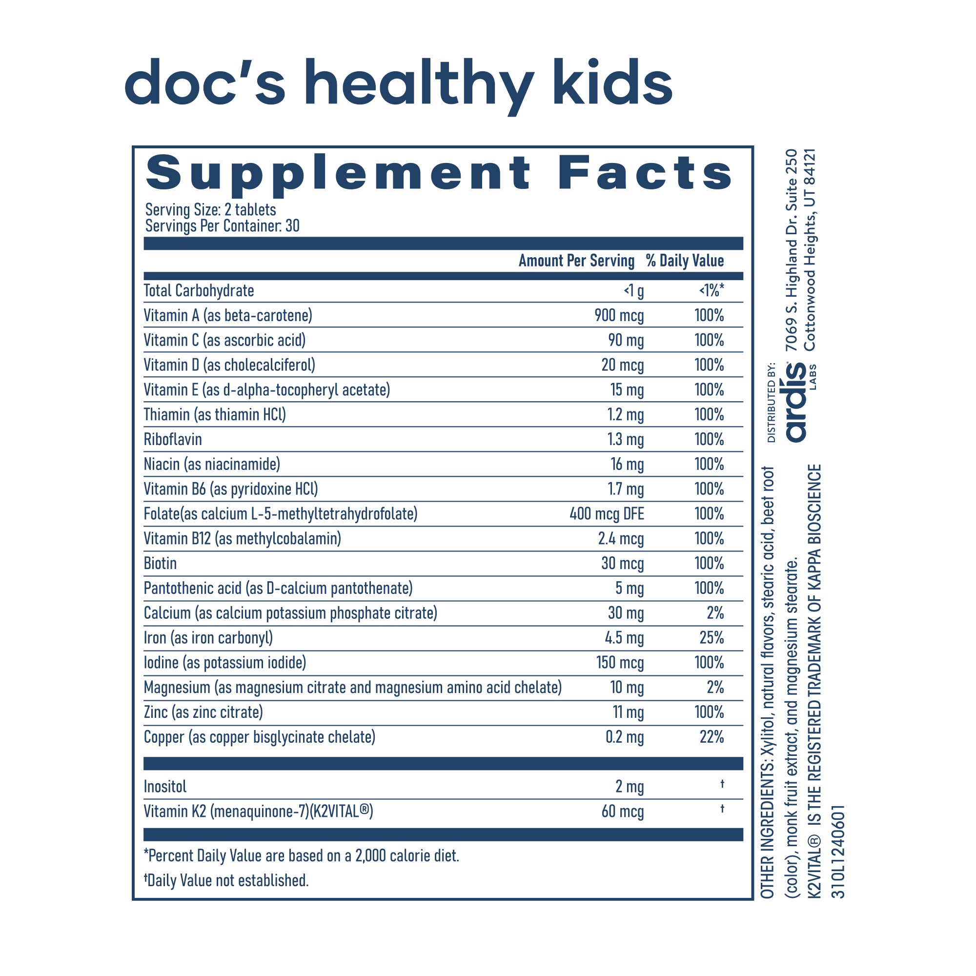 Doc's Healthy Kids Chewable Multi-Vitamin - Berry Flavor (60 Count)