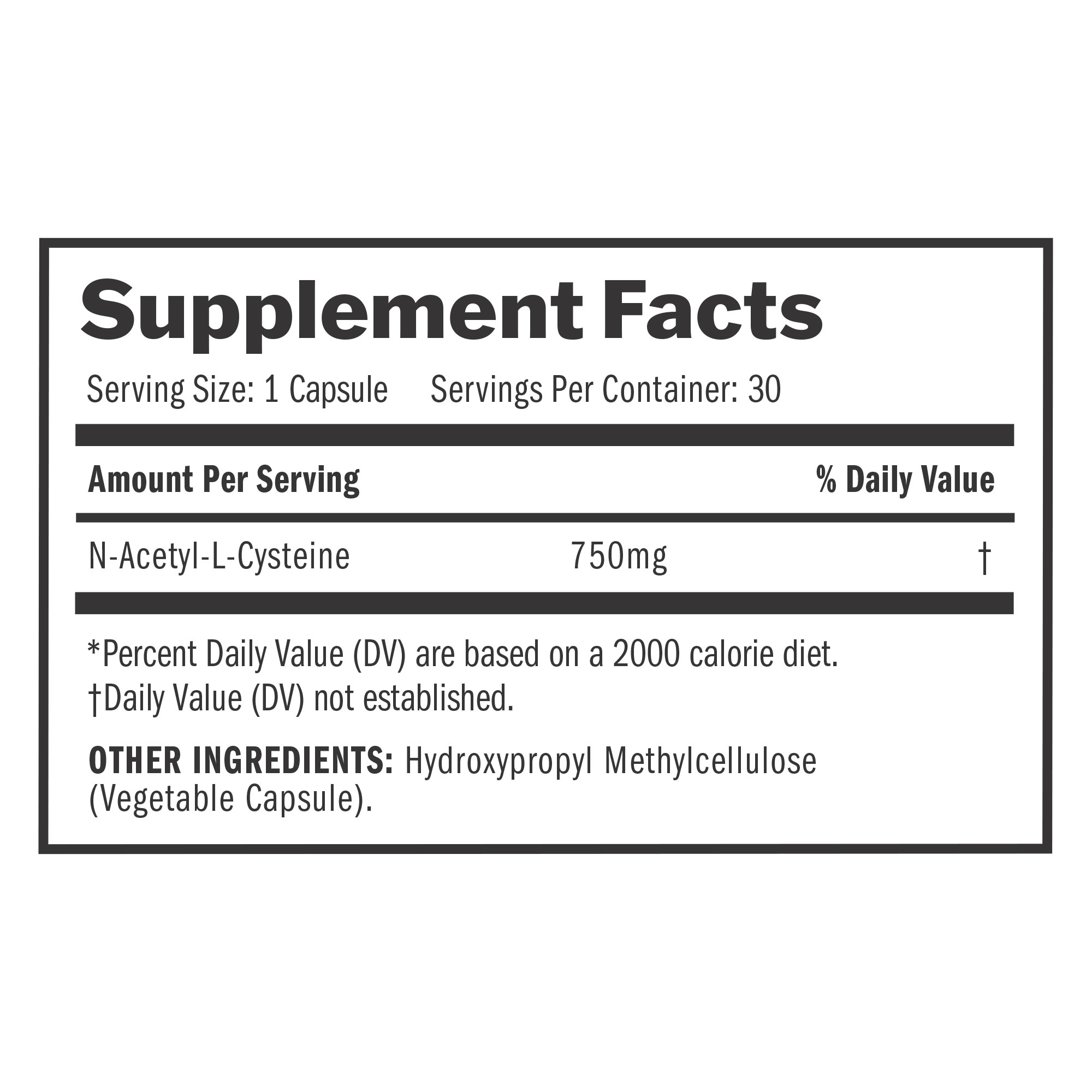 Nature Wins N-acetyl L-cysteine (30 Count)