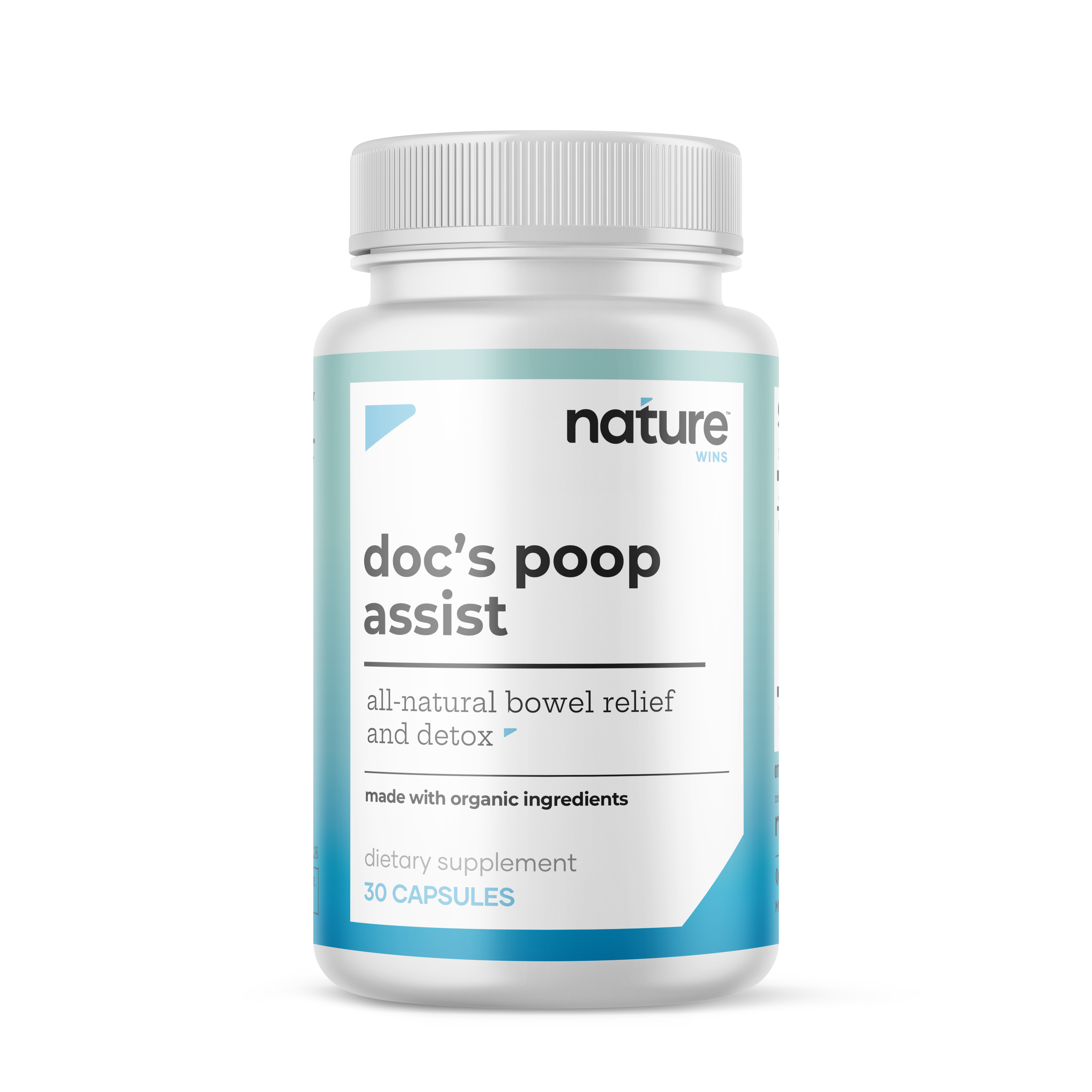 Nature Wins Poop Assist – All natural bowel relief and detox with 10 powerful, plant-based ingredients. Made with organic ingredients.