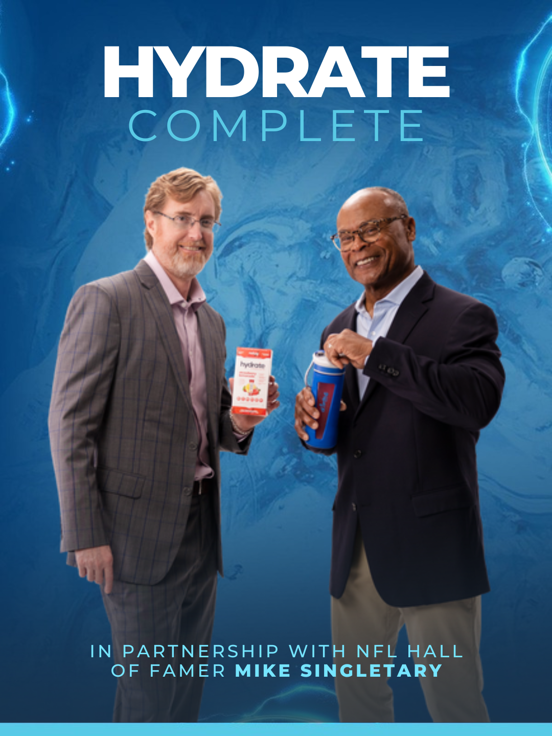Dr. Ardis and Mike Singletary — Hydrate Complete partnership