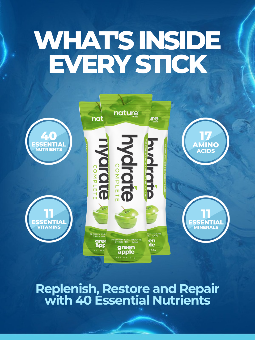 What's inside every stick — 40 essential nutrients