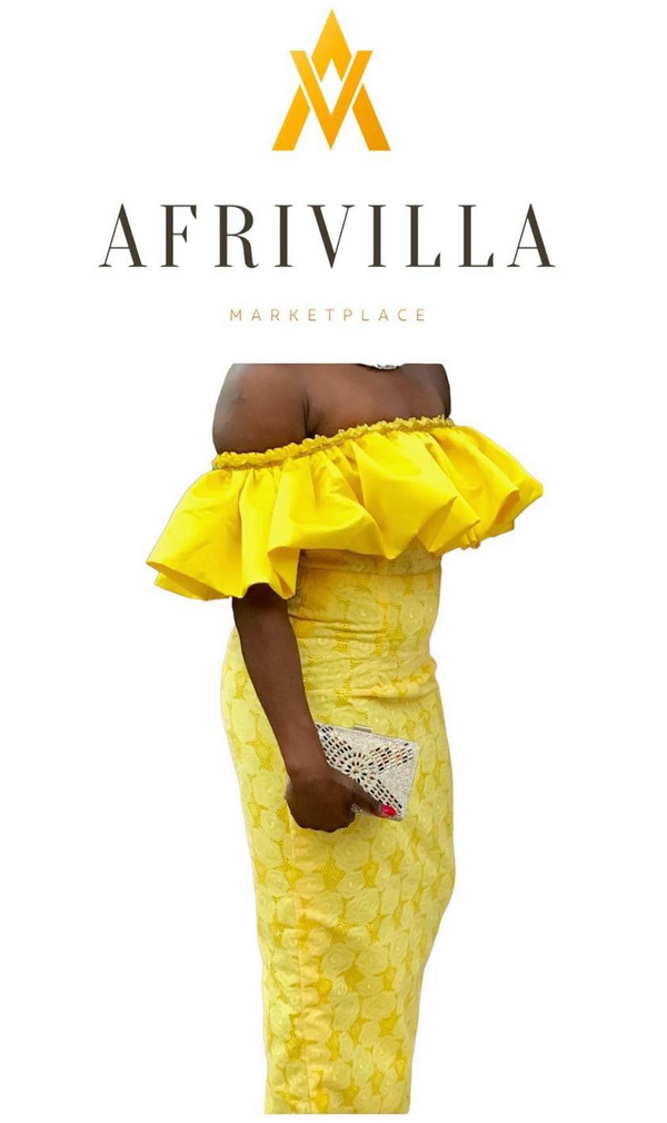 Off Shoulders Air Conditioner Voile Lace (Dry Lace) Gown