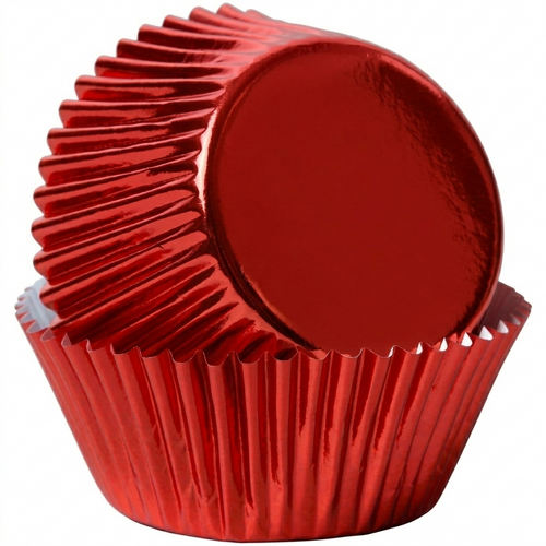 Red Foil Baking Cups 50mm