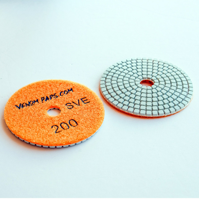 Venom SVE White Resin Wet Diamond Polishing Pads for Stone