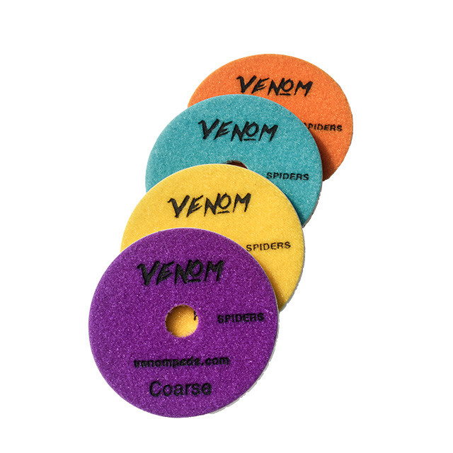 Venom Spider 3-Step Diamond Polishing Pads for Quartz, Quartzite