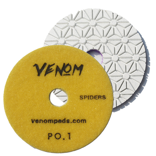 Venom Spider 3-Step Diamond Polishing Pads for Quartz, Quartzite